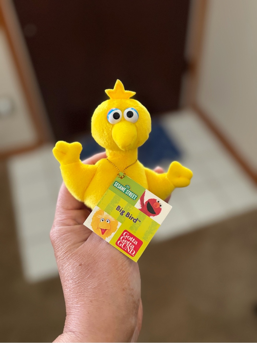 Sesame Street Big Bird Plush - Yellow finger puppet